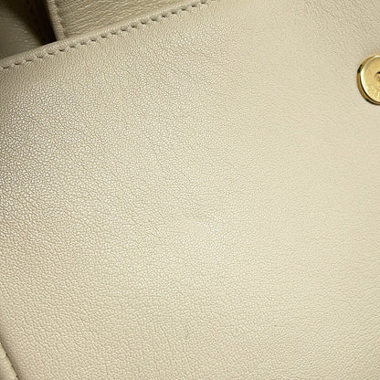 CHANEL Mademoiselle Double Flap Chain Shoulder Bag IvoryA93084 Leather
