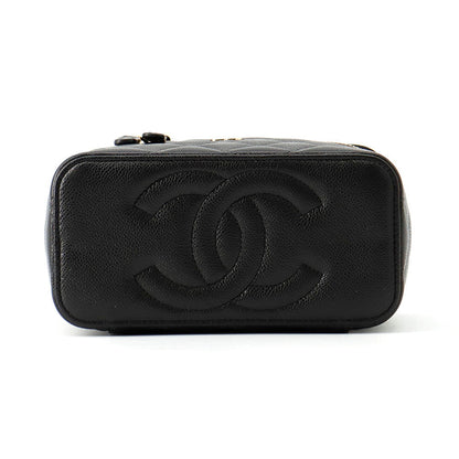 CHANEL Matelasse Vanity ChainShoulder Bag BlackAP1341 Caviar Leather