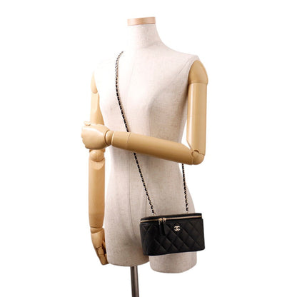 CHANEL Matelasse Vanity ChainShoulder Bag BlackAP1341 Caviar Leather