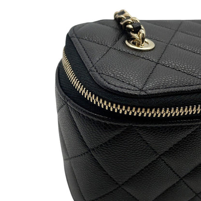 CHANEL Matelasse Vanity ChainShoulder Bag BlackAP1341 Caviar Leather