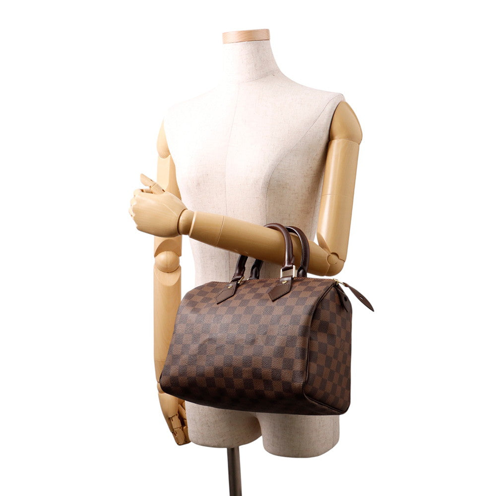 LOUIS VUITTON Speedy RedN41532 Damier Ebene Canvas Size 25