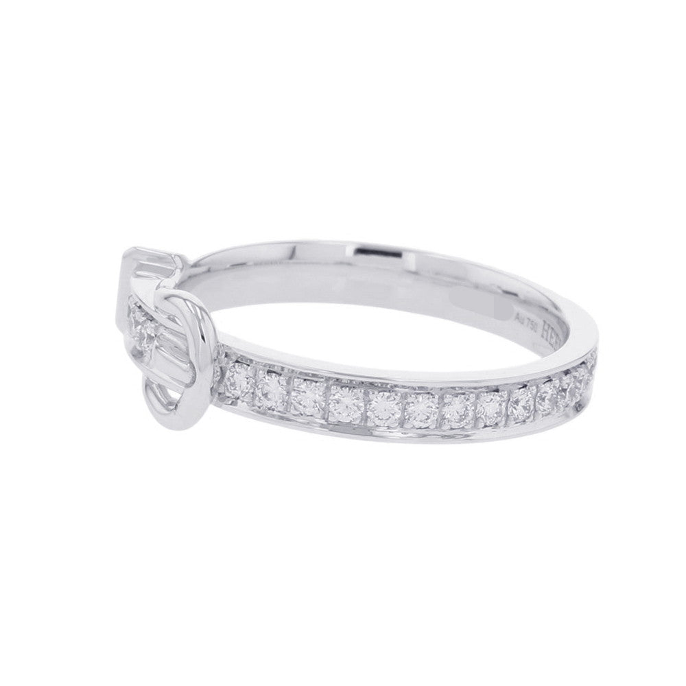 HERMES Etrivière Ring Size PM/53/#13 18K White Gold