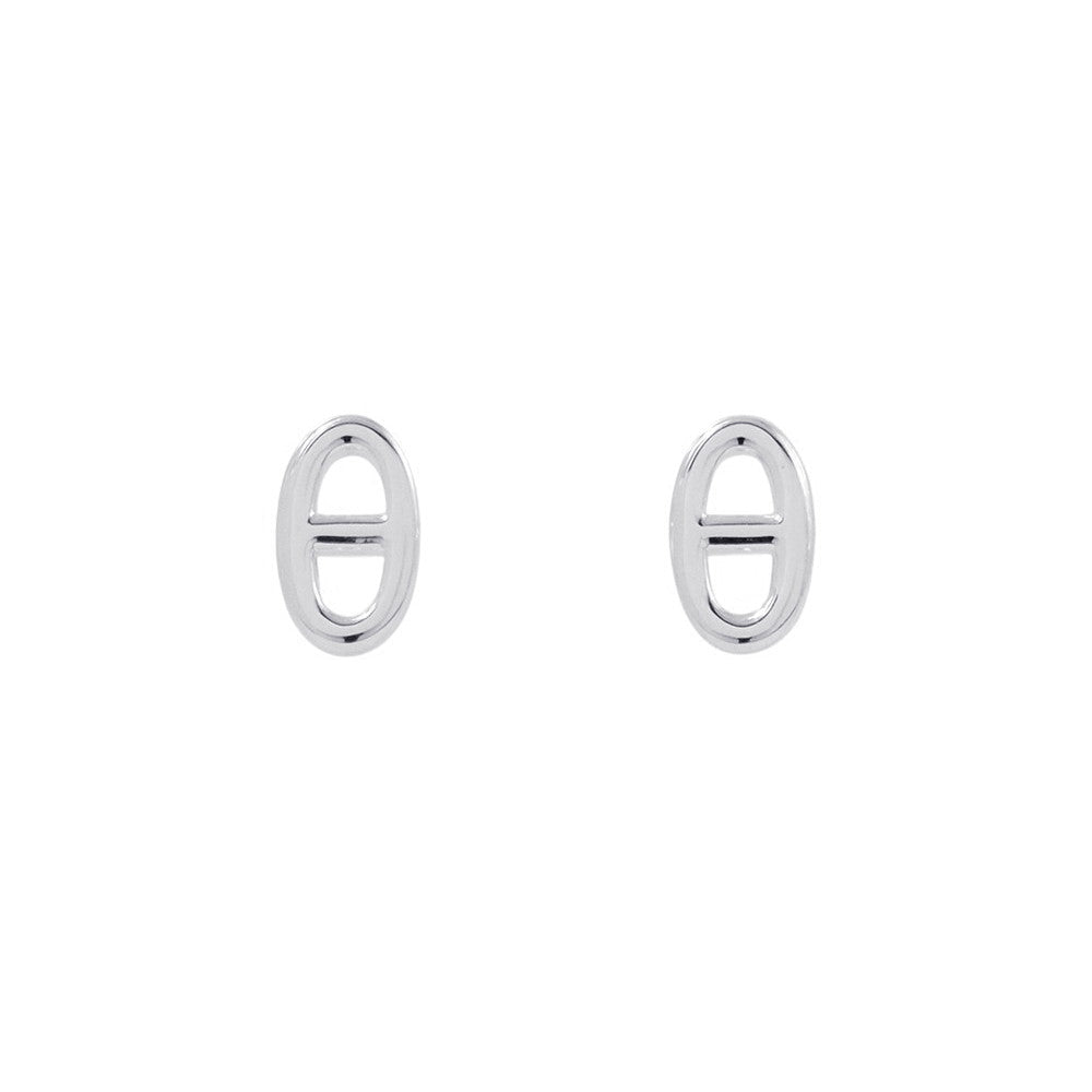 HERMES Farandole Chaine d'Ancre motif Earrings Size TPM SV925