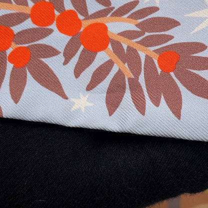 HERMES Twilly Orpheus's Charm Ciel/BeigeRose/Vermillon Silk100%