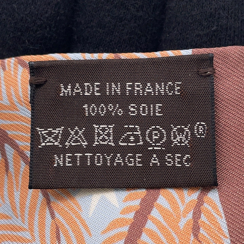HERMES Twilly Orpheus's Charm Ciel/BeigeRose/Vermillon Silk100%