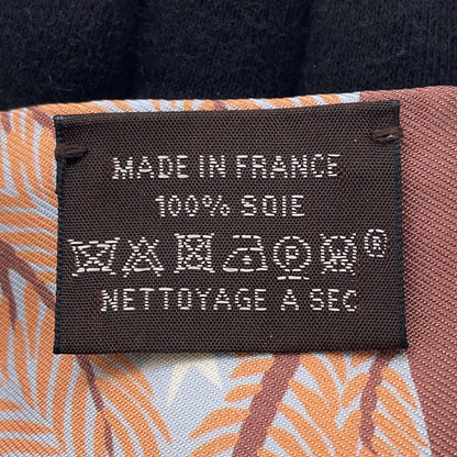 HERMES Twilly Orpheus's Charm Ciel/BeigeRose/Vermillon Silk100%