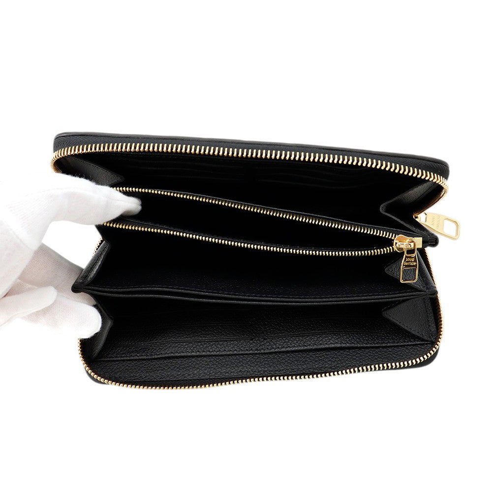 LOUIS VUITTON Zippy Wallet NoirM28791 Monogram Empreinte Leather