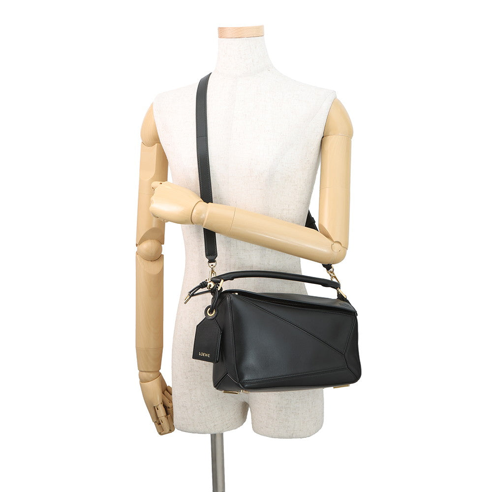 LOEWE Puzzle bag BlackA510PLSX01 Feather Light Napalm Size Small