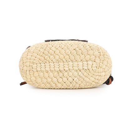 LOEWE Square Pocket Shoulder Bag Natural/TanC630G35X05 Ilaka Palm Calf Leather