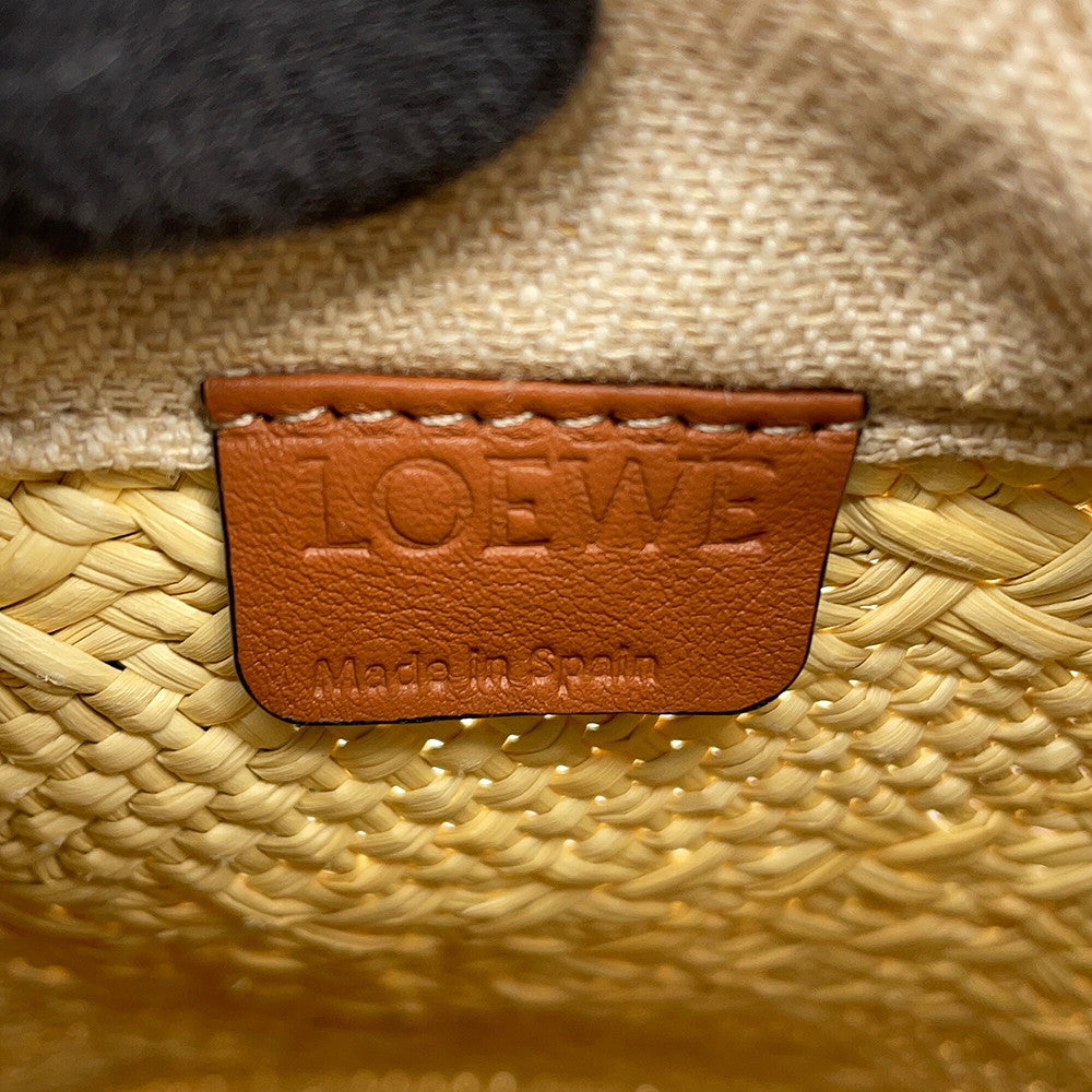 LOEWE Square Pocket Shoulder Bag Natural/TanC630G35X05 Ilaka Palm Calf Leather