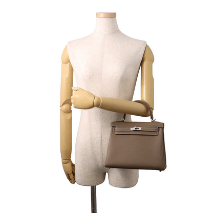 HERMES Kelly Retourne Etoupe Togo Leather Size 25