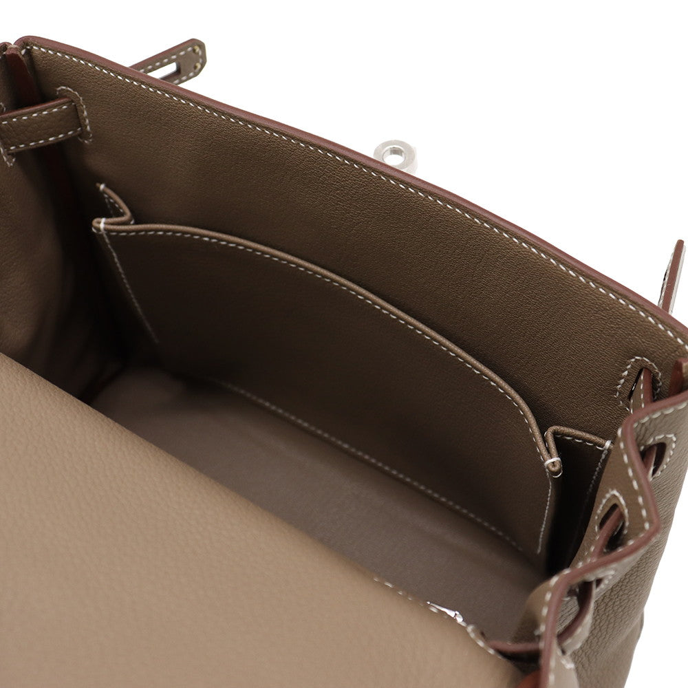 HERMES Kelly Retourne Etoupe Togo Leather Size 25
