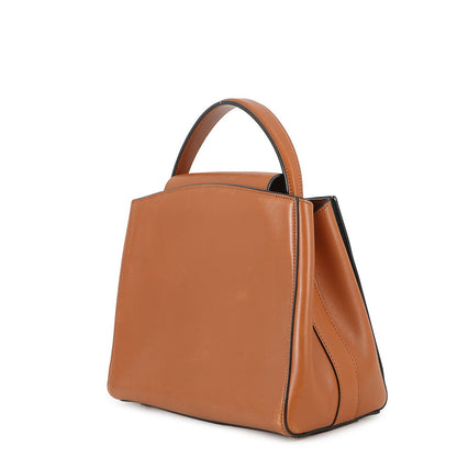 Valextra Valextra Brera 2WAY Handbag Brown Leather Size Medium
