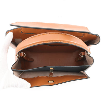 Valextra Valextra Brera 2WAY Handbag Brown Leather Size Medium
