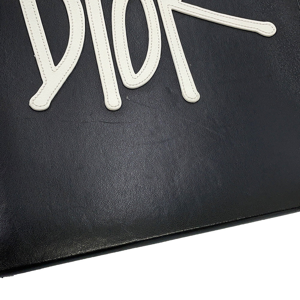 Dior DIOR AND SHAWN D-DIOR 2WAY Mini Tote Bag (Stüssy Collaboration) Black1DOSH152YZI_H10E Leather