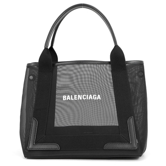 BALENCIAGA NavyCabas Black3399332AAED1090 Mesh Leather Size S