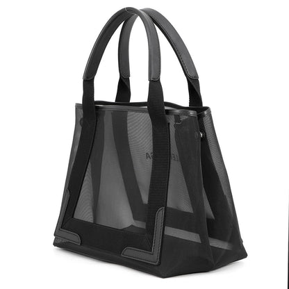 BALENCIAGA NavyCabas Black3399332AAED1090 Mesh Leather Size S