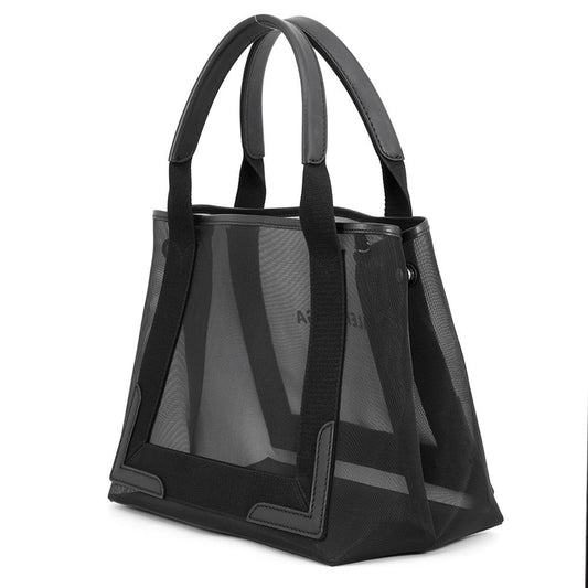 BALENCIAGA NavyCabas Black3399332AAED1090 Mesh Leather Size S
