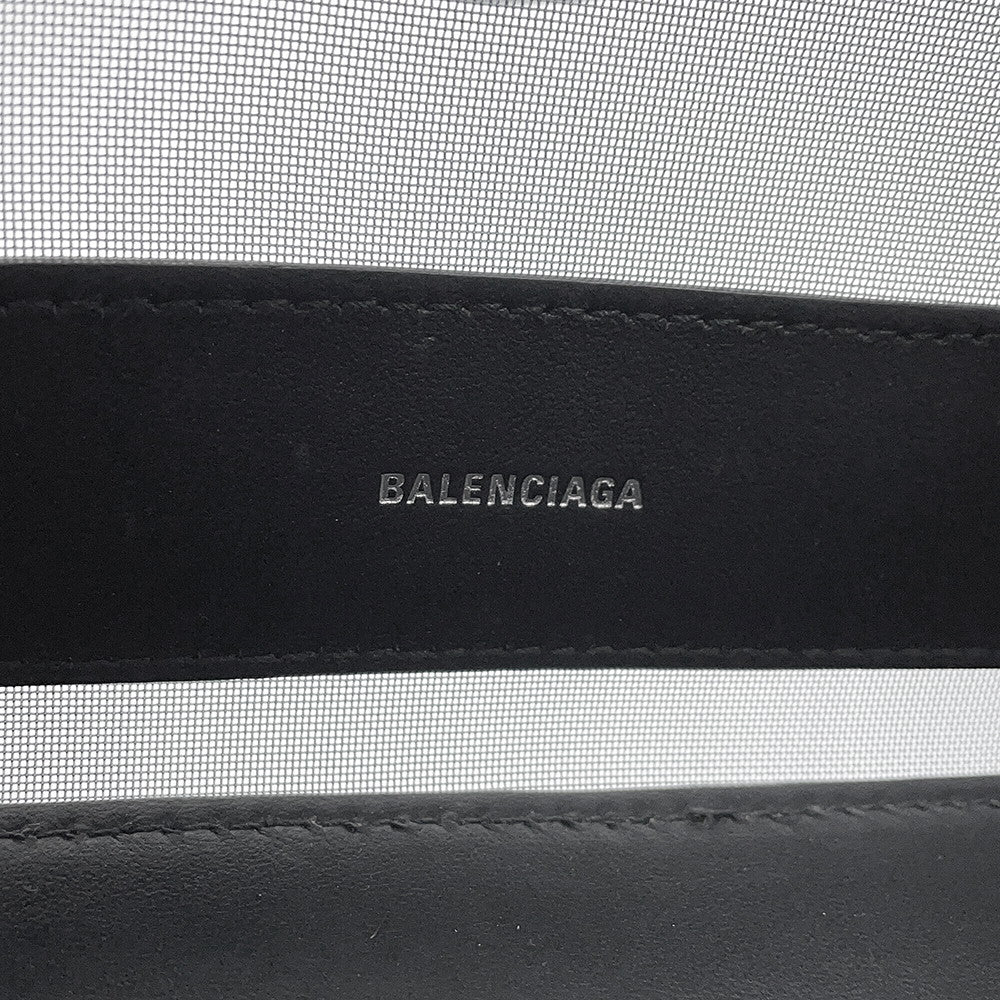BALENCIAGA NavyCabas Black3399332AAED1090 Mesh Leather Size S