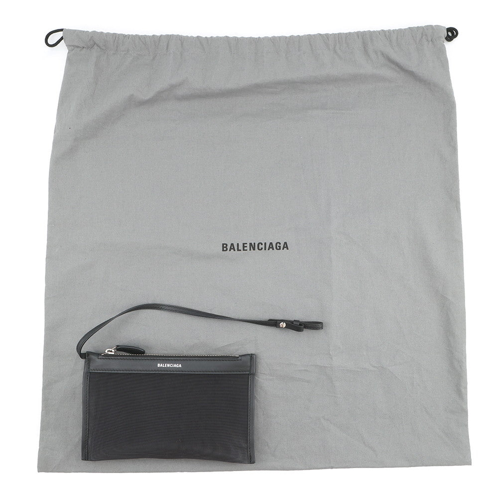 BALENCIAGA NavyCabas Black3399332AAED1090 Mesh Leather Size S