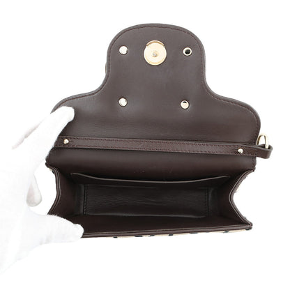 Valentino Garavani V-Sling Logo Chain Shoulder Bag Beige/Brown/Black2W0B0L97JSQ Canvas Leather