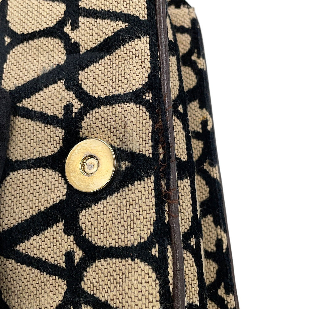 Valentino Garavani V-Sling Logo Chain Shoulder Bag Beige/Brown/Black2W0B0L97JSQ Canvas Leather