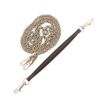 Valentino Garavani V-Sling Logo Chain Shoulder Bag Beige/Brown/Black2W0B0L97JSQ Canvas Leather