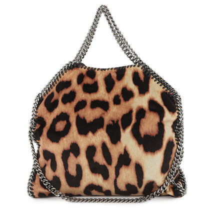 Stella McCartney Falabella Leopard 2WAY Chain Tote Bag Brown234387 W8571 suede