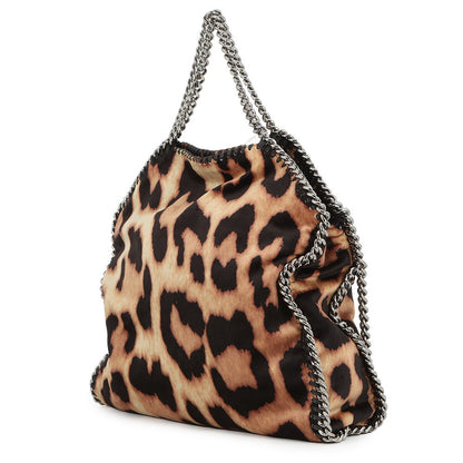 Stella McCartney Falabella Leopard 2WAY Chain Tote Bag Brown234387 W8571 suede