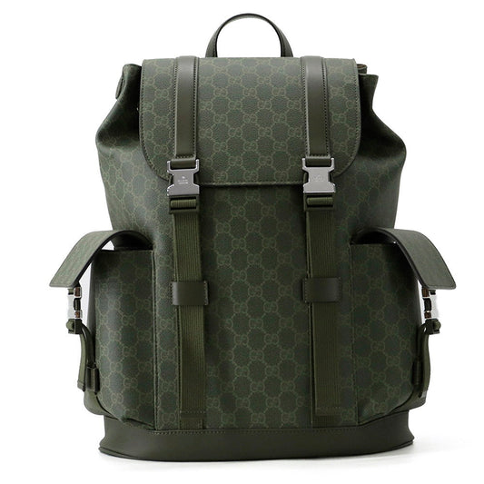 GUCCI GG Supreme Backpack Green792080 GG Supreme Size Large