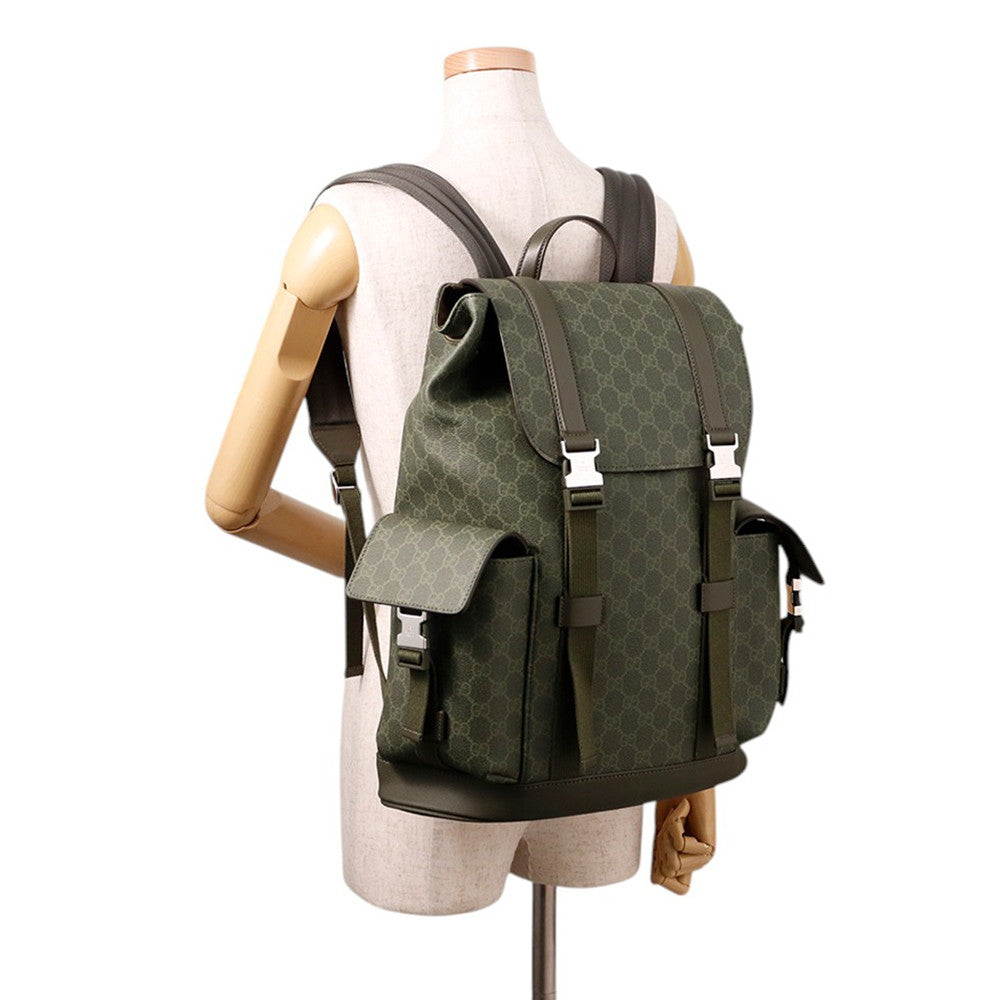 GUCCI GG Supreme Backpack Green792080 GG Supreme Size Large