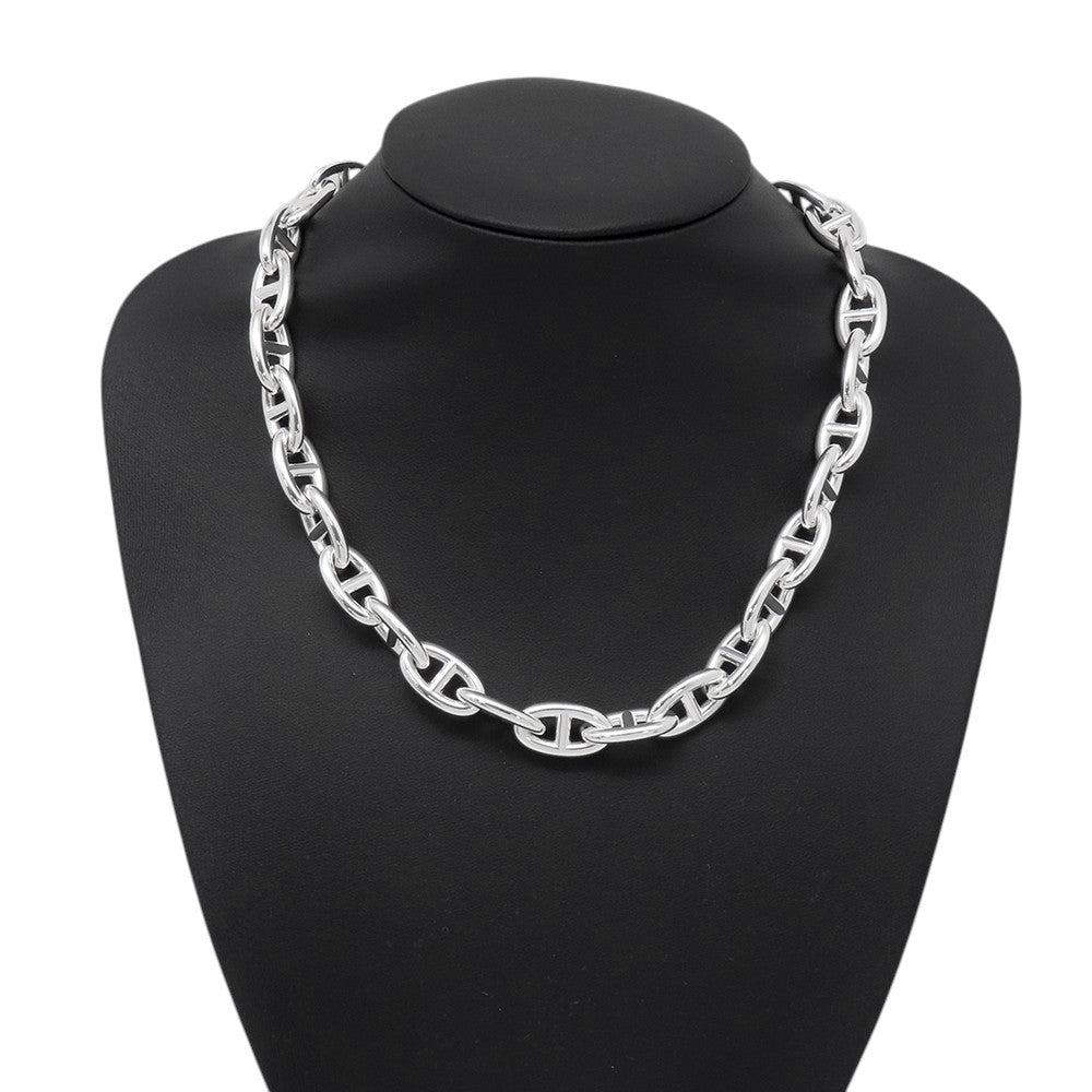 HERMES Chaine d'Ancre Necklace 31 frames Size GM SV925