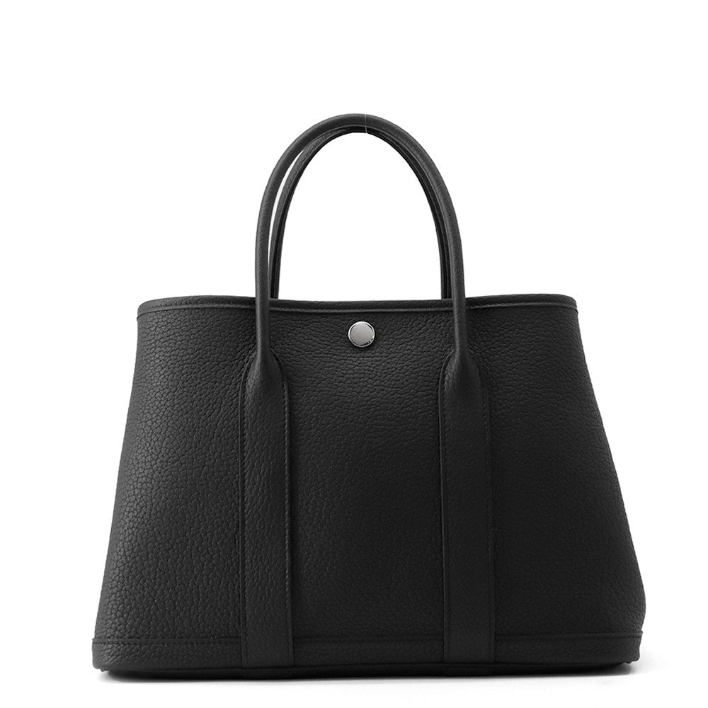 HERMES Garden Party Black Negonda Leather Size TPM
