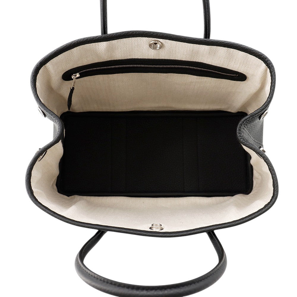 HERMES Garden Party Black Negonda Leather Size TPM