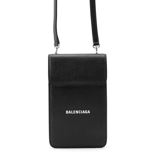 BALENCIAGA Cash Phone Card Holder Black640536 Leather