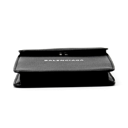 BALENCIAGA Cash Phone Card Holder Black640536 Leather