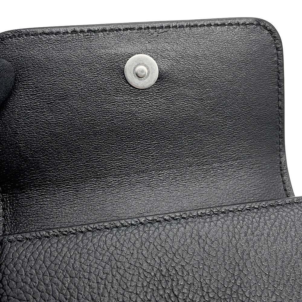 BALENCIAGA Cash Phone Card Holder Black640536 Leather