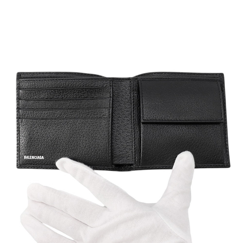 BALENCIAGA The Hacker Project Bifold Wallet Black680430 Canvas/Leather