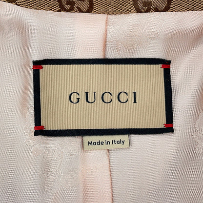 GUCCI GG Canvas Jacket Size 40 Beige682302 Cotton70% Cotton30%