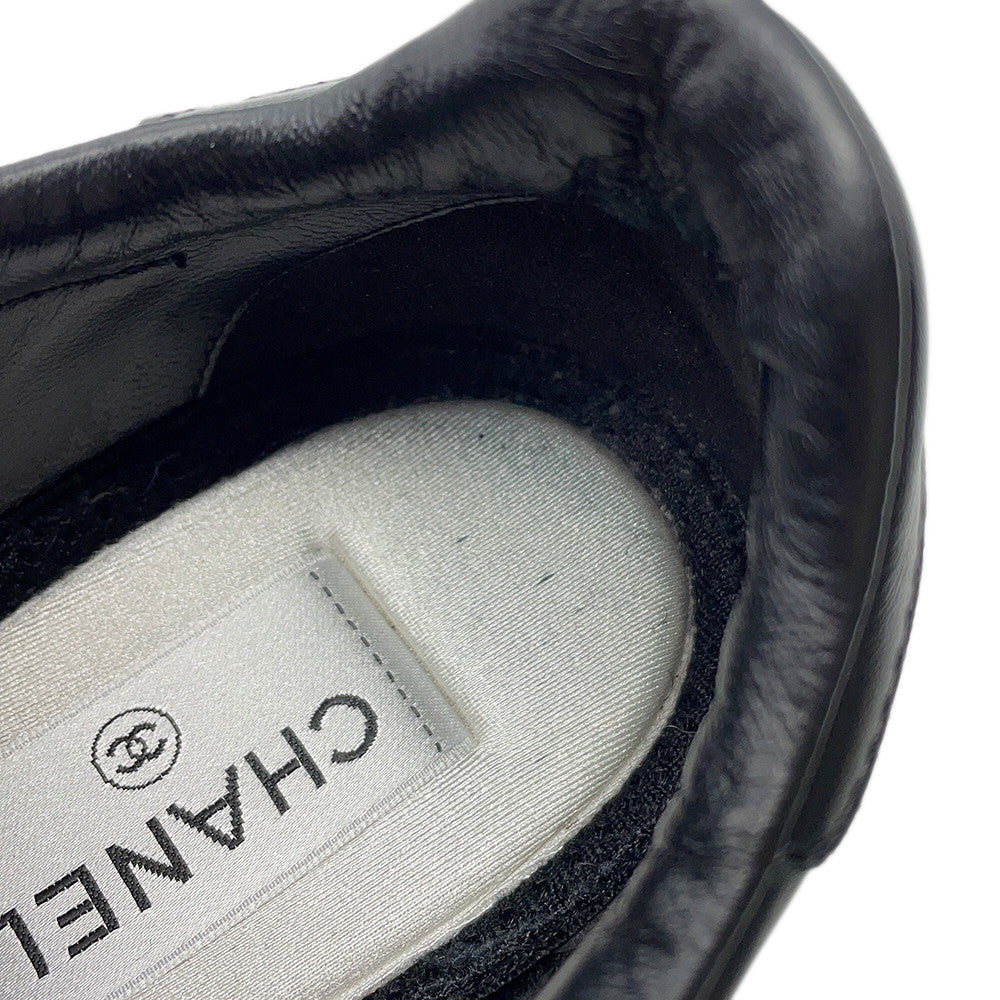 CHANEL Sneakers BlackG46733 Calf Leather Size 38