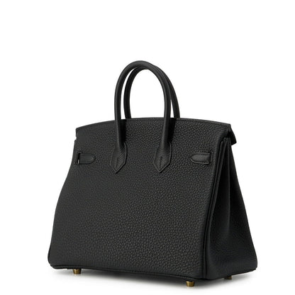 HERMES Birkin Black Togo Leather Size 25