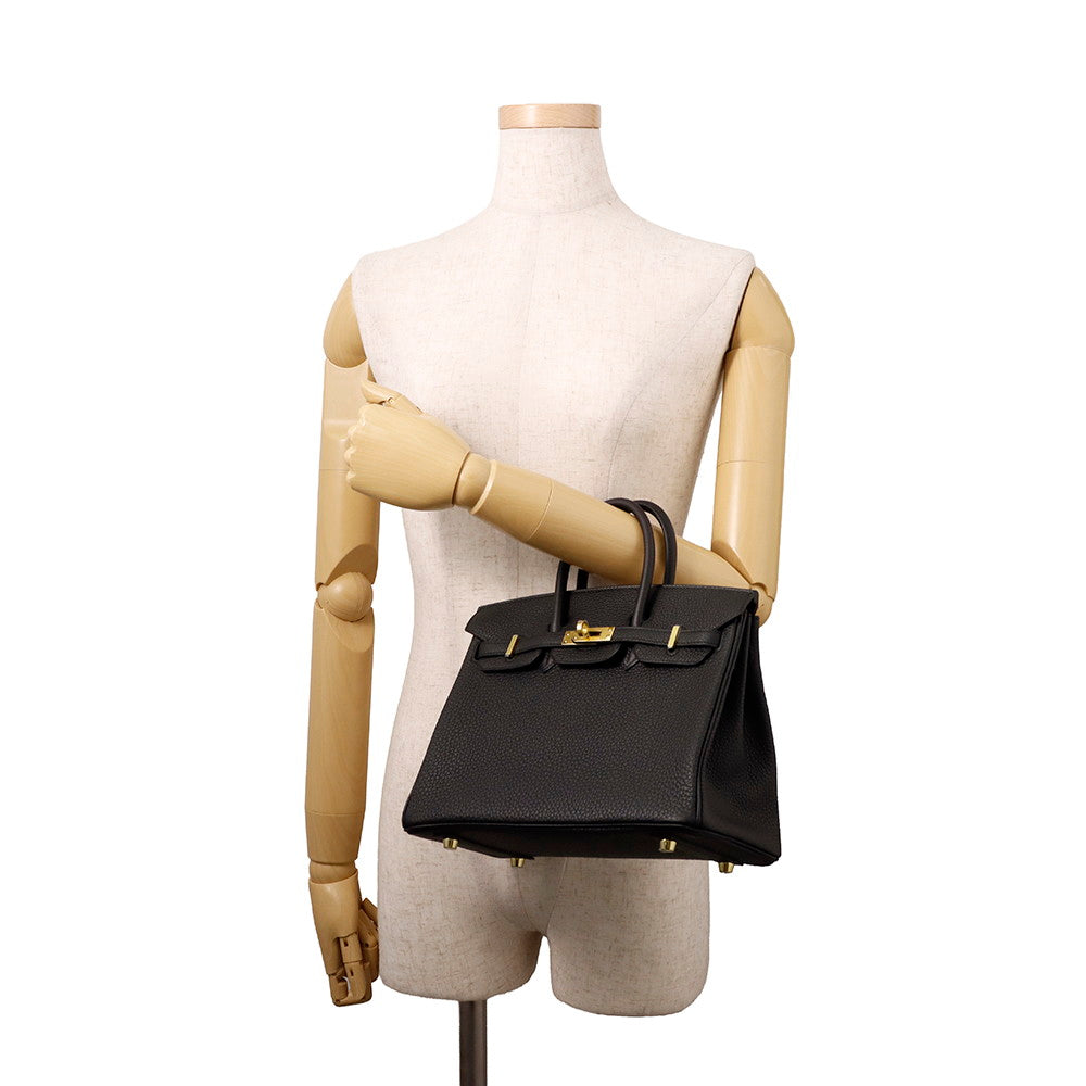 HERMES Birkin Black Togo Leather Size 25