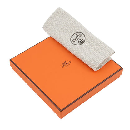 HERMES Bandouliere Sangle Cortage Long Biscuit/White Swift Leather Toile H Size 4.1"x1"