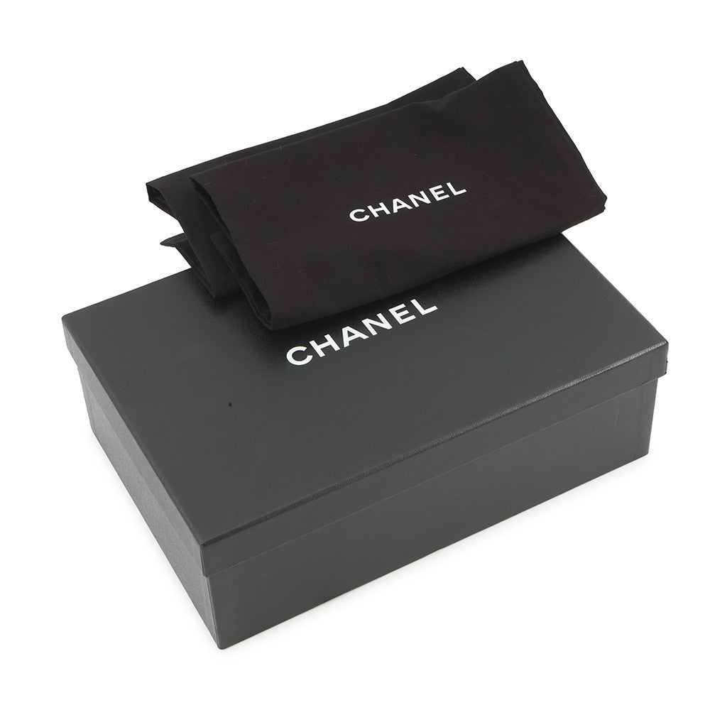 CHANEL Camellia Pointed Toe Sandals BlackG45928 Velvet Size 39C