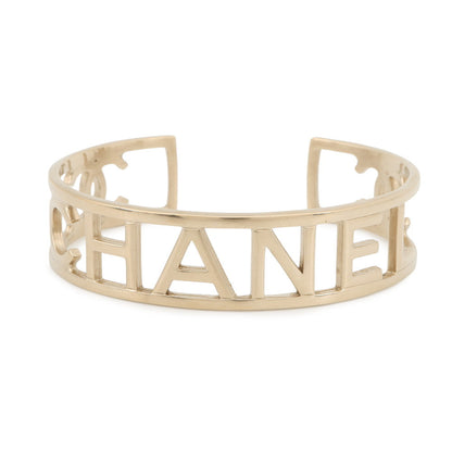 CHANEL CC Logo Bangle Gold Plated