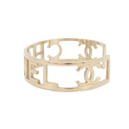 CHANEL CC Logo Bangle Gold Plated