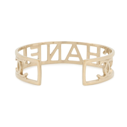 CHANEL CC Logo Bangle Gold Plated