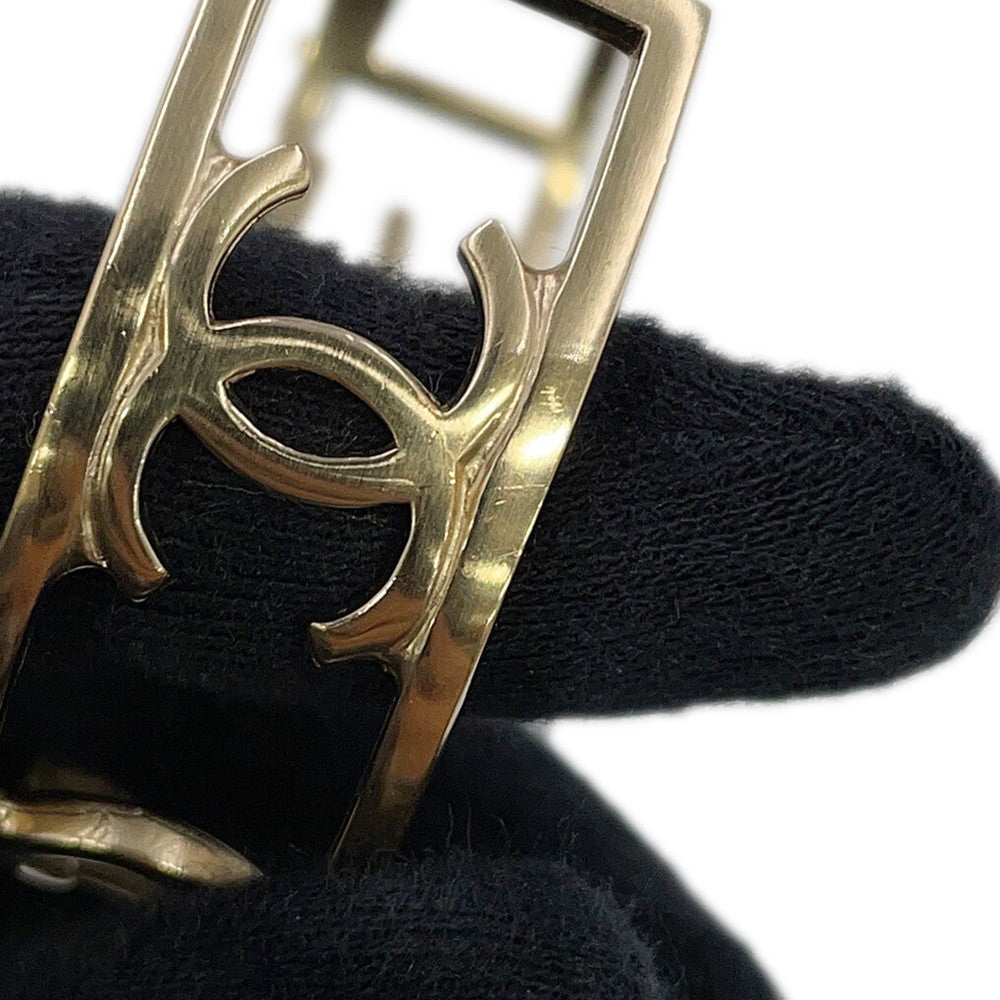 CHANEL CC Logo Bangle Gold Plated