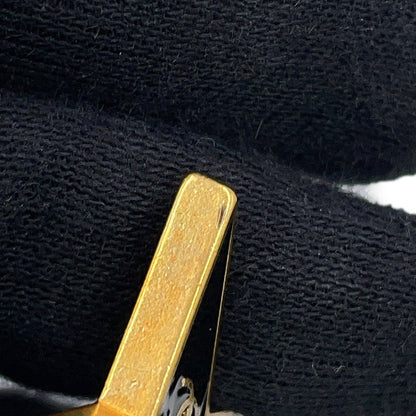 CHANEL Brooch Star CC Logo Gold Plated Resin