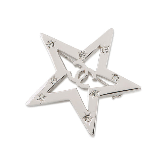 CHANEL Brooch Star Rhinestone Metal Rhinestone